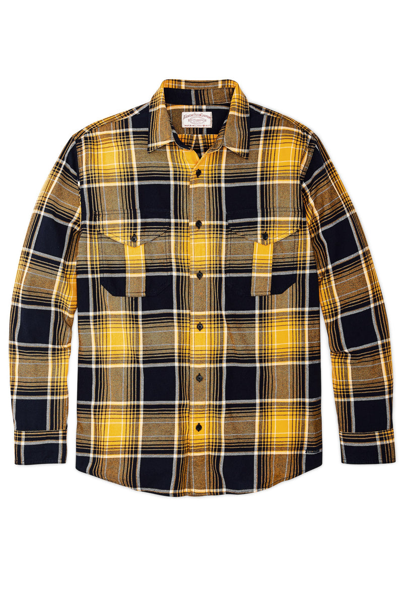 Filson Field Flannel Shirt | Cobalt Blue Black